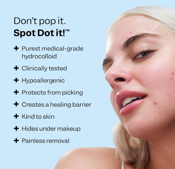 Peach Slices – Acne Spot Dots (30 ct) – Hydrocolloid Pimple Patches for Face – A