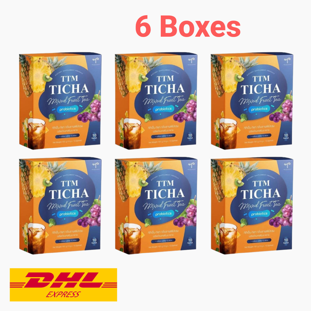 6x Mixed Fruit Tea TTM TICHA Balances Intestines Delicious Probiotic Prebiotic