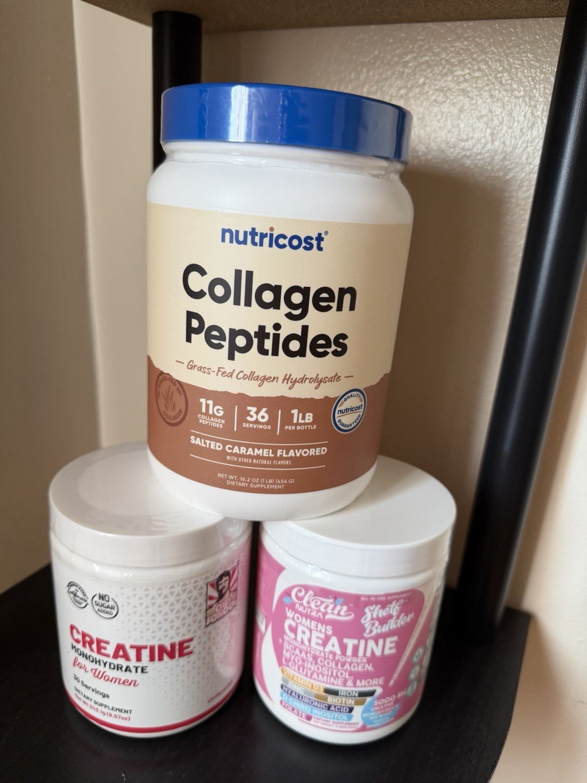 Nutricost Collagen Peptides & Creatine Salted Caramel All-in-One Powder