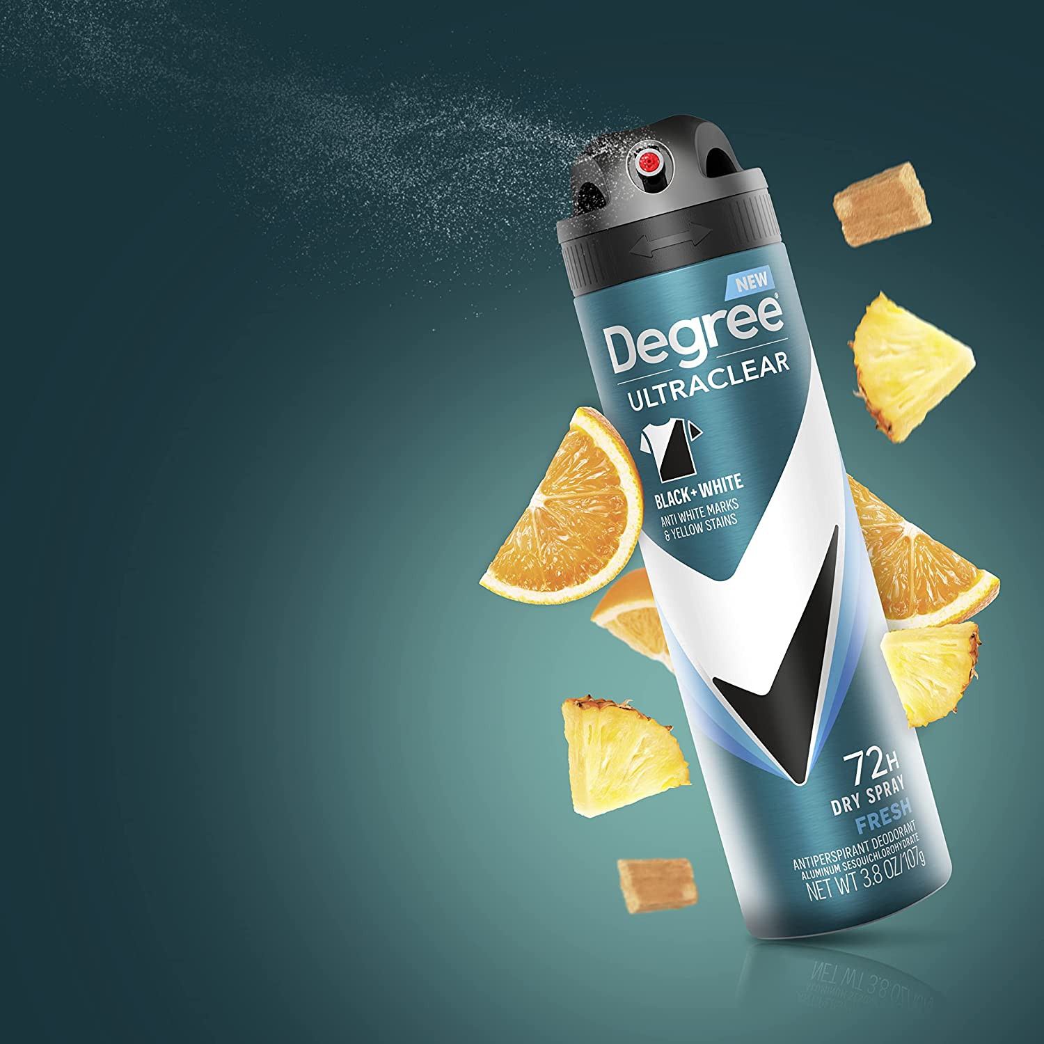 Degree Men Antiperspirant Spray Black + White 3 Count Protects from Deodorant St