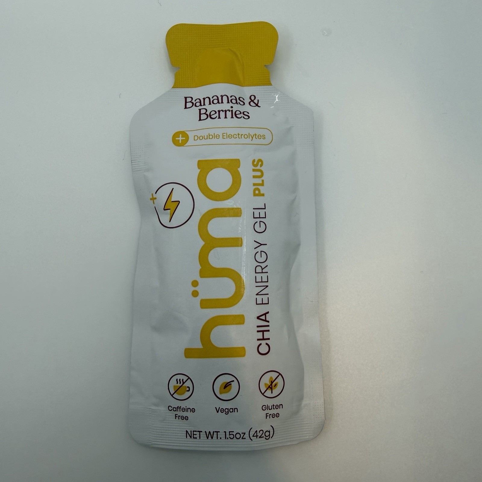 Huma Plus 15 Packets Chia Energy Gel Bananas & Berries Gels Exp 2029 New Sealed