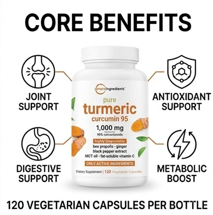 Micro Ingredients Turmeric Curcumin 95 2-Pack 1000mg Black Pepper 240 Capsules