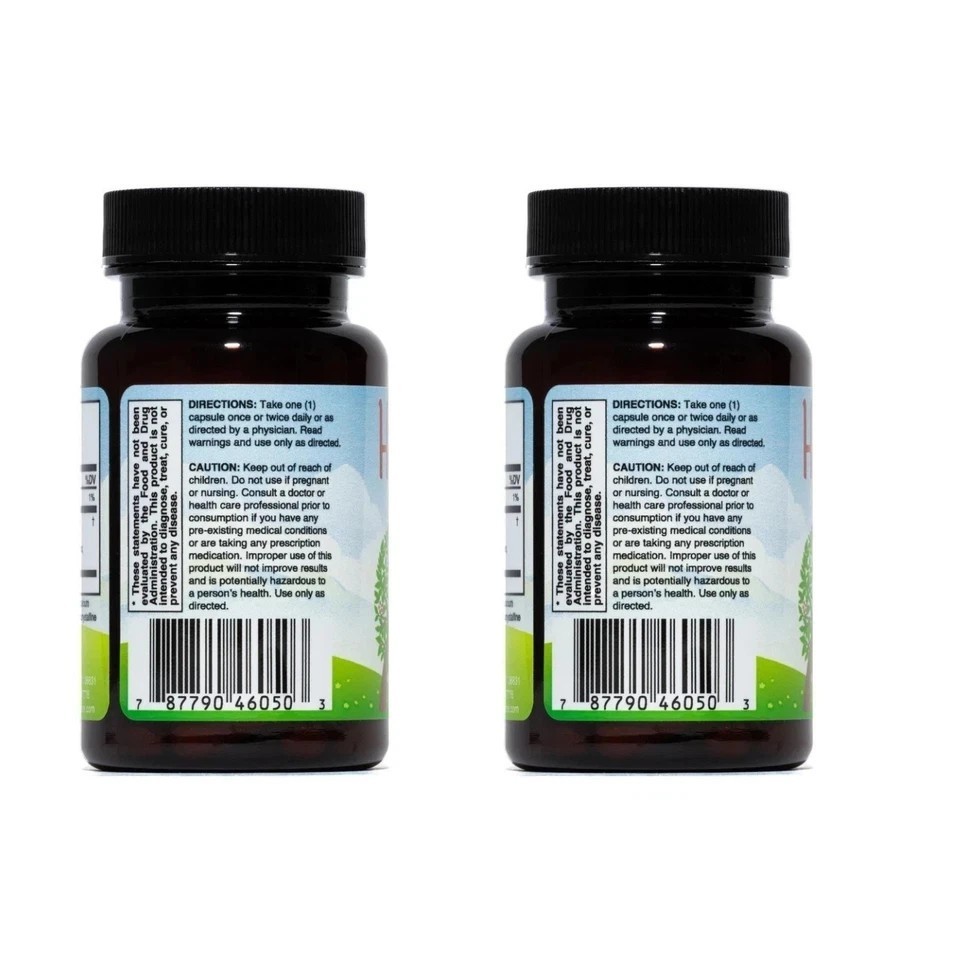 Pack of 2 Hepagard Natural Liver Support Supplement 30 Vegetable Capsules Detox