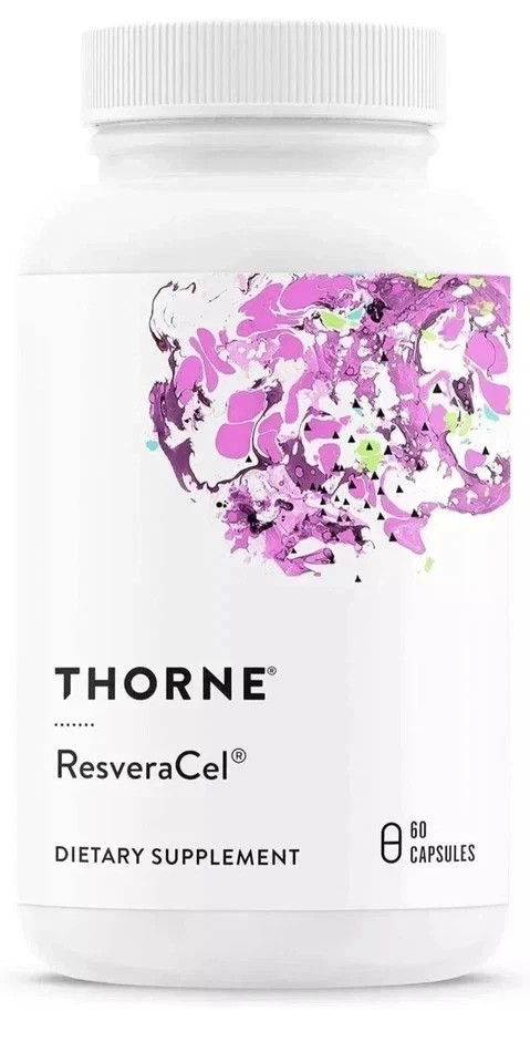 4-bottel THORNE ResveraCel Nicotinamide Riboside with Quercetin Phytosome 60 ct
