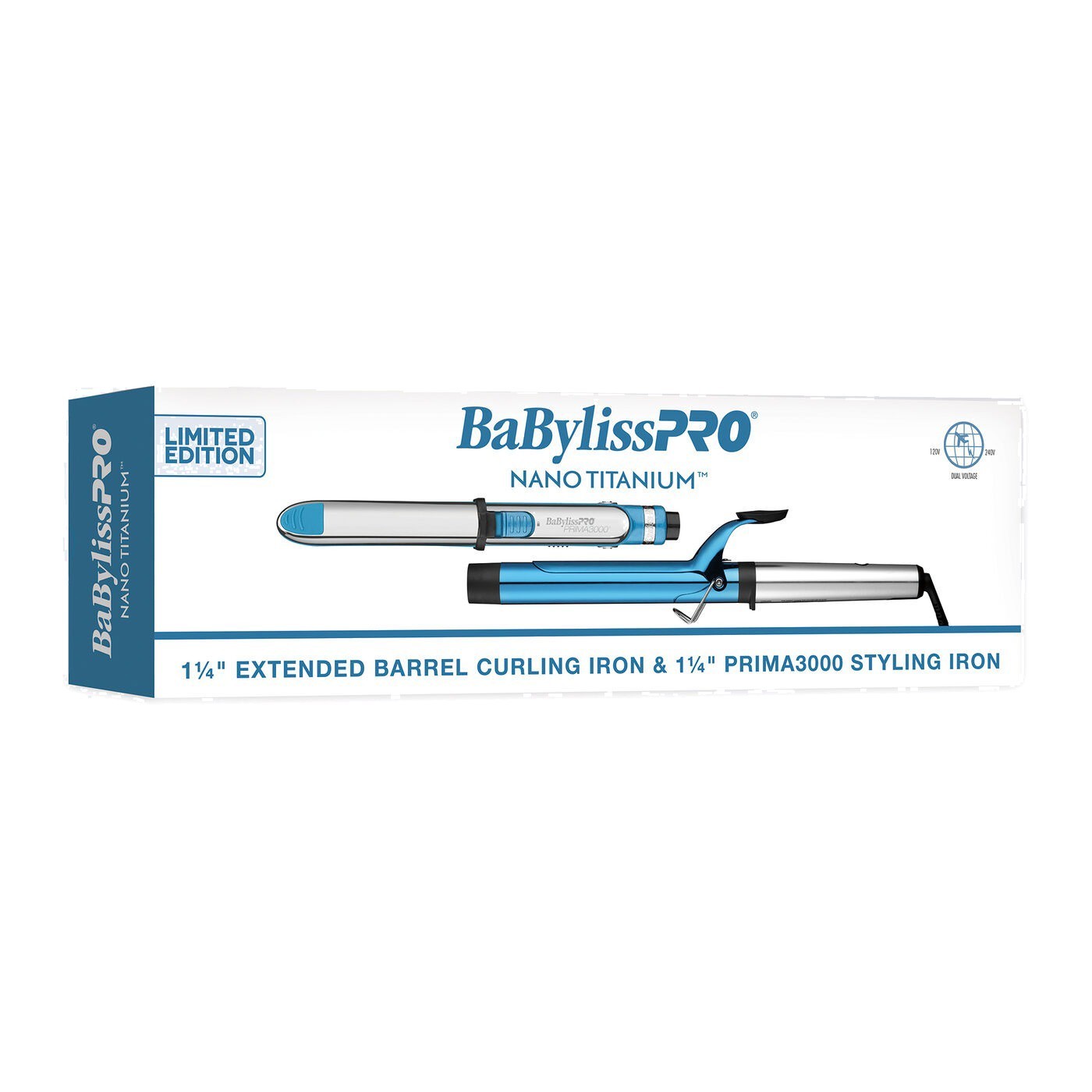 BaBylissPRO Prima3000 1¼» Straightener & 1¼» Extended Barrel Curling Iron