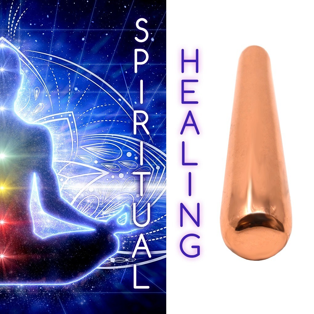 100% Solid Copper Massage Wand 4.25 in for Natural Therapy and Spiritual Healing