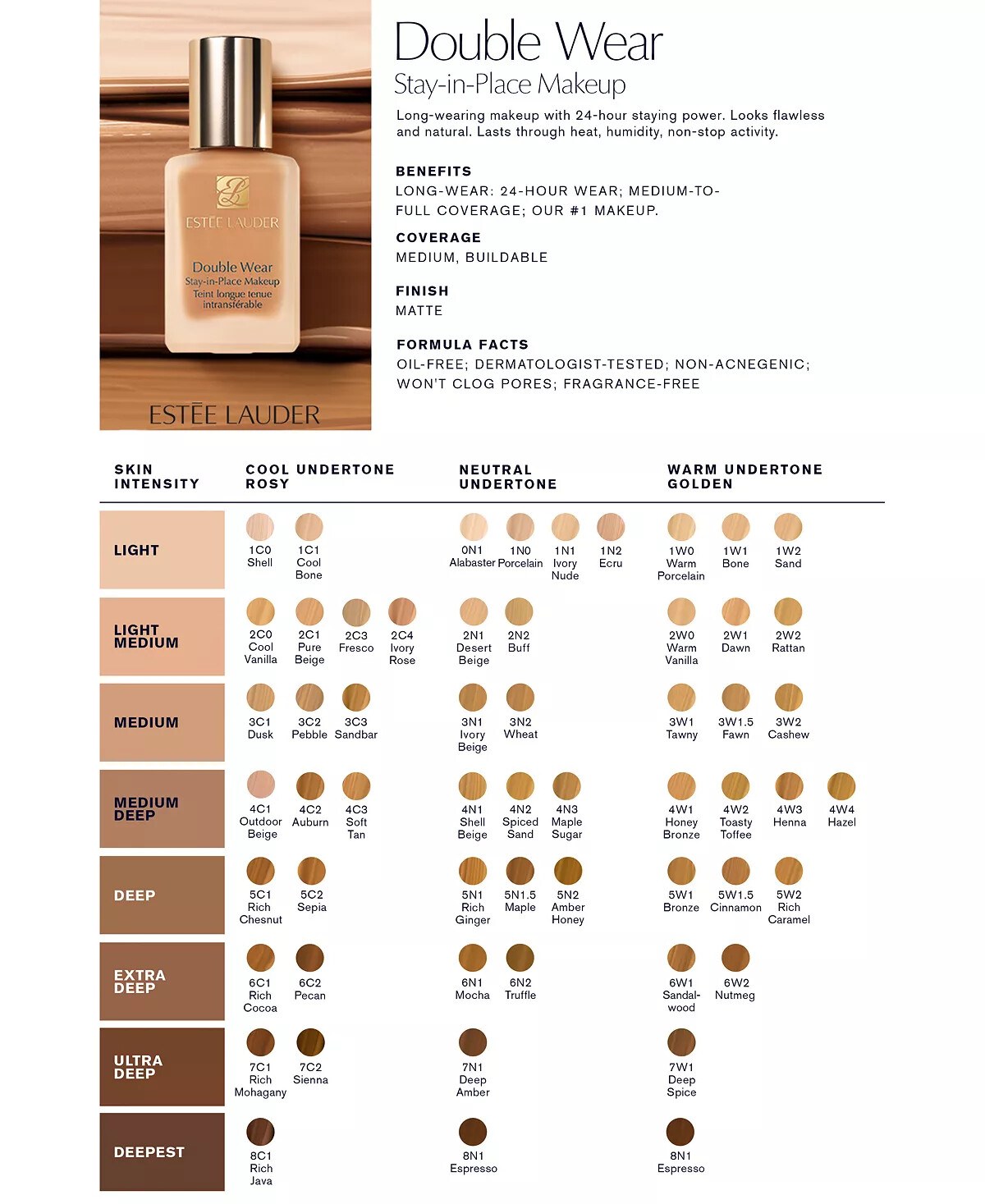 NIB Estee Lauder Double Wear Stay-in-Place Foundation,💯Auth *PICK YOUR SHADE*
