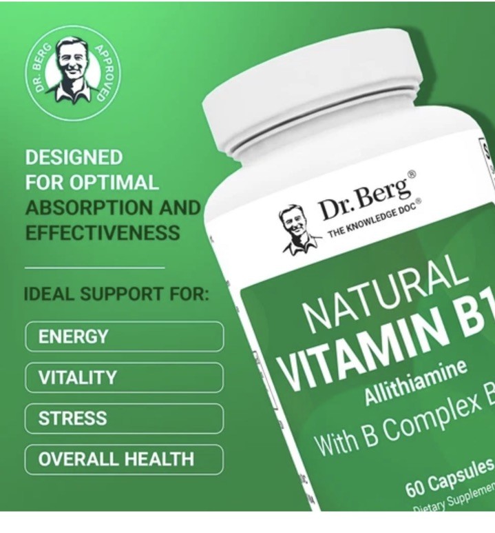 Dr. Berg Natural Vitamin B1 B6 B12 Complex – Allithiamine B1…exp 04/2026