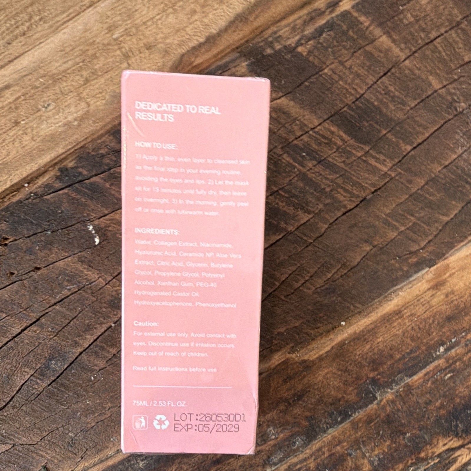 YURI Korean Beauty Collagen Night Mask 75 mL/2.53 fl oz Niacinamide EXP 05/2029