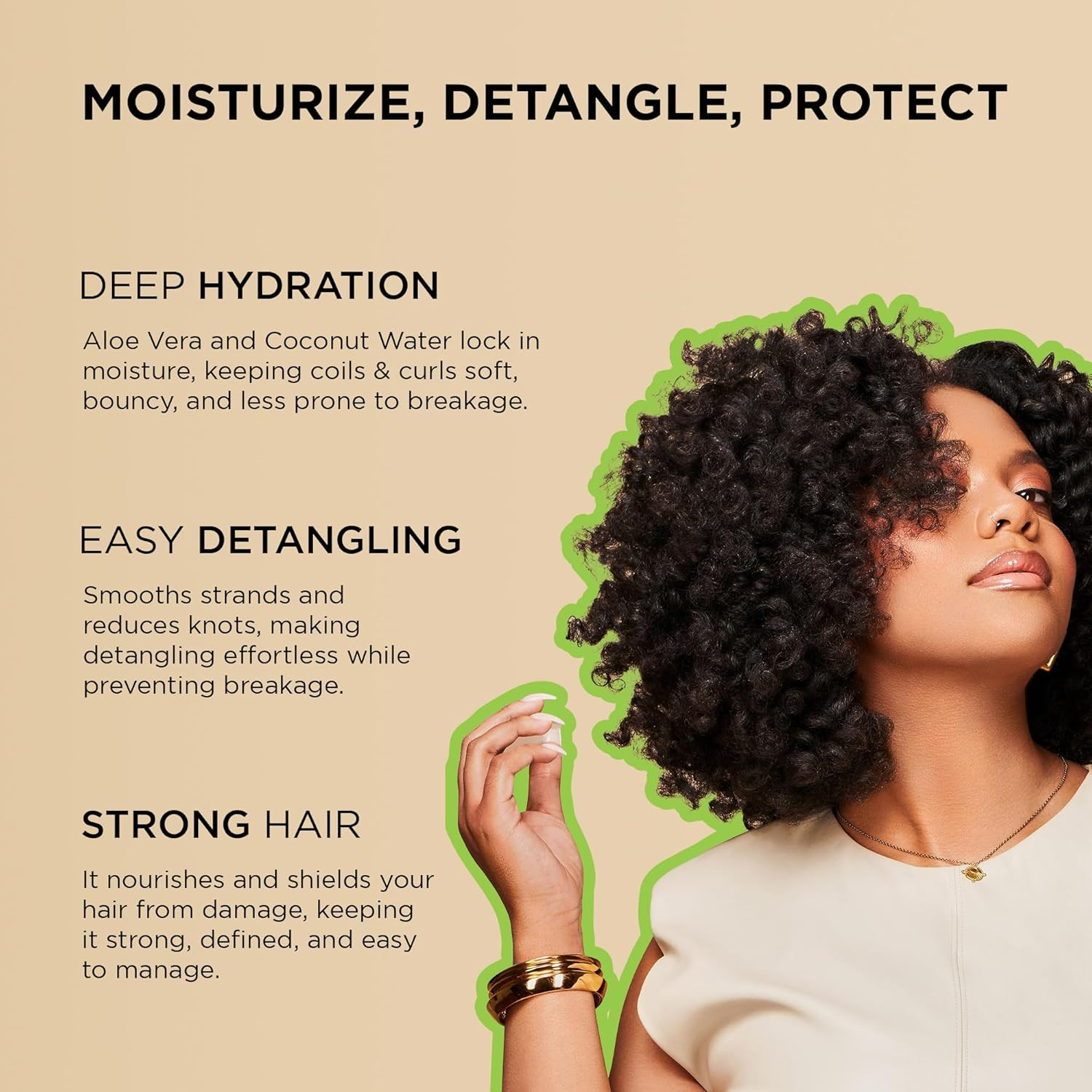 Moisture Miracle Pre-Shampoo Hair Detangler Aloe Coconut Water 18 Oz