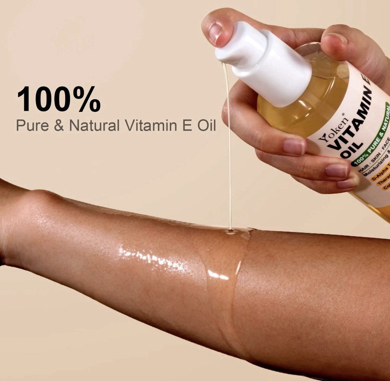 Yoken Vitamin E Oil 8 Fl Oz Organic Vitamin E oil for Skin 70000 IU Vitamine