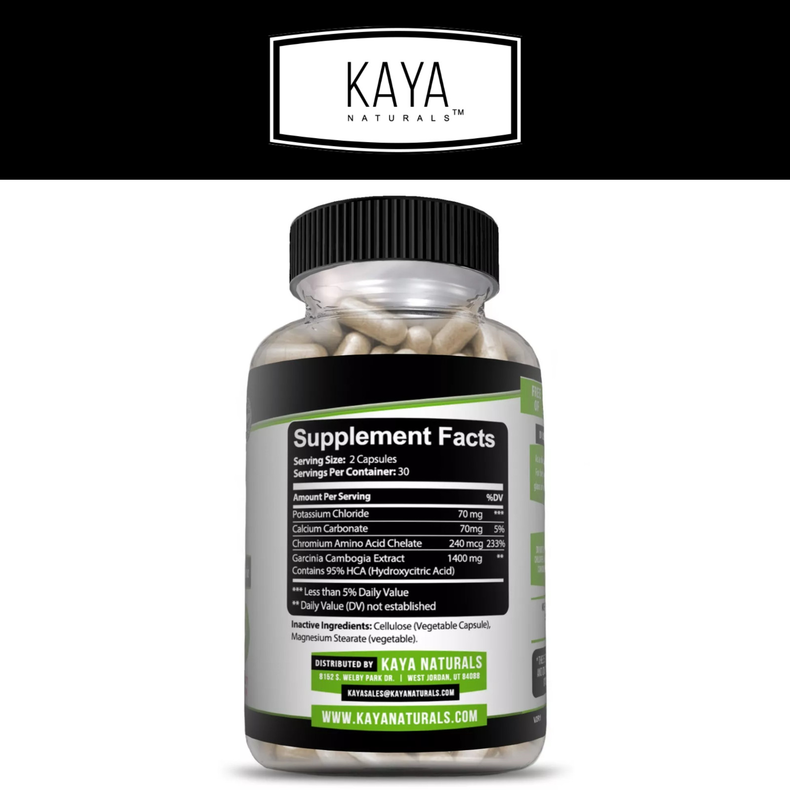 Garcinia Cambogia Extract, Premium Fat Burning 95% HCA, Natural Weight Loss