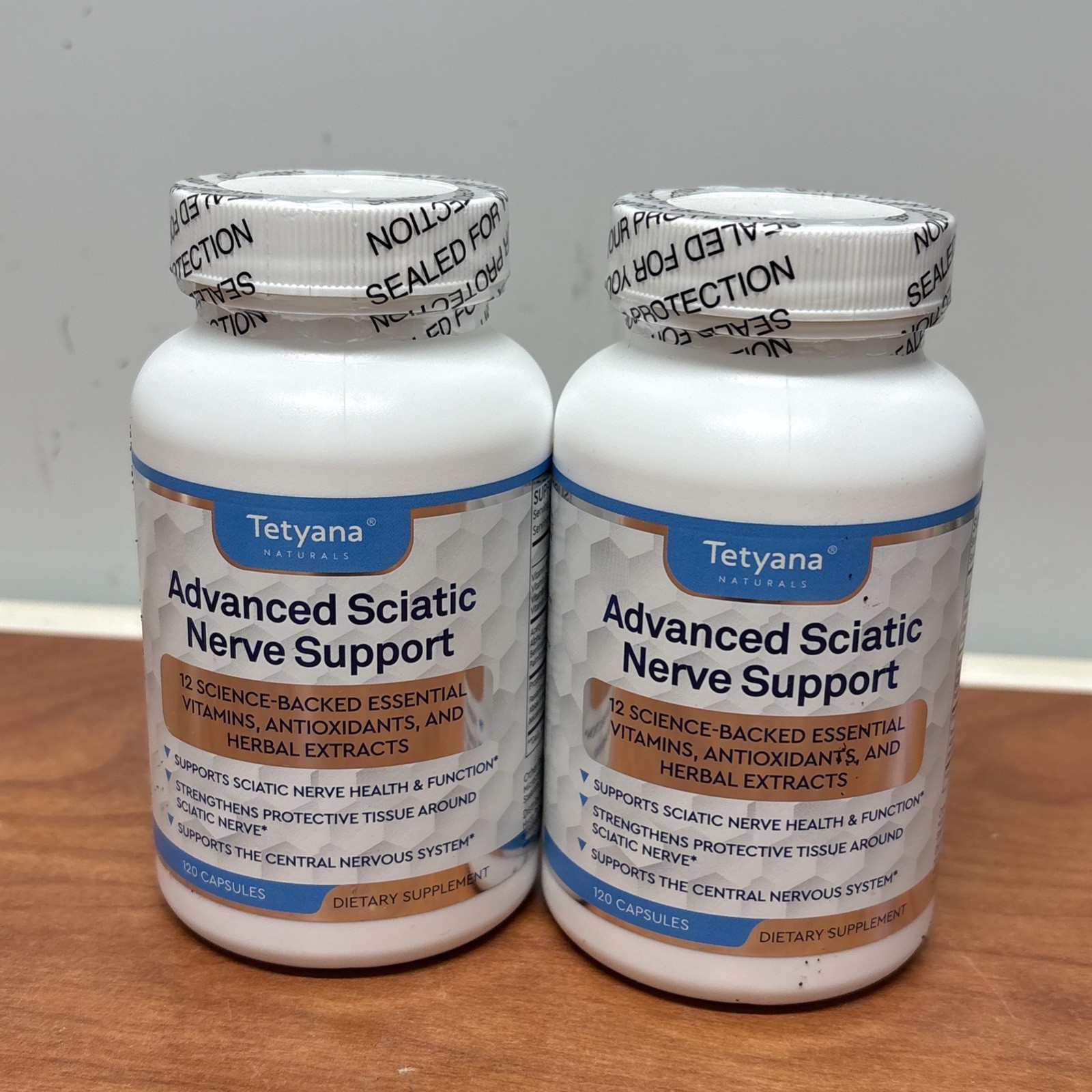 2 Pack Of Tetyana Advanced Sciatic Nerve Support Flow 120 Capsules Exp 03/27