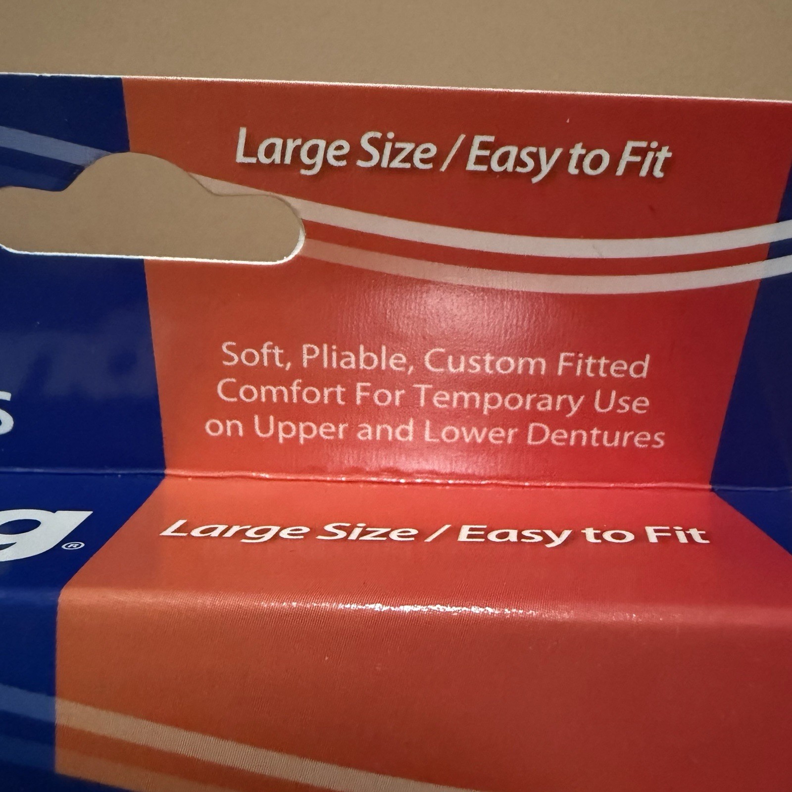 1 x Snug Denture Cushions Large Size 2 Cushions New HTF Discontinued Rare