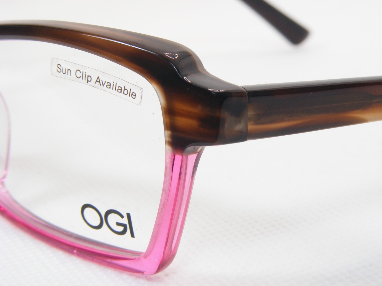 OGI EVOLUTION 3111 1360 TRANSPARENT PINK /DEMI BROWN EYEGLASSES 52-18-145mm