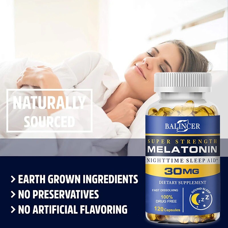 Nighttime Sleep Aid 30mg Supports Sleep Health 30 to120 Capsules