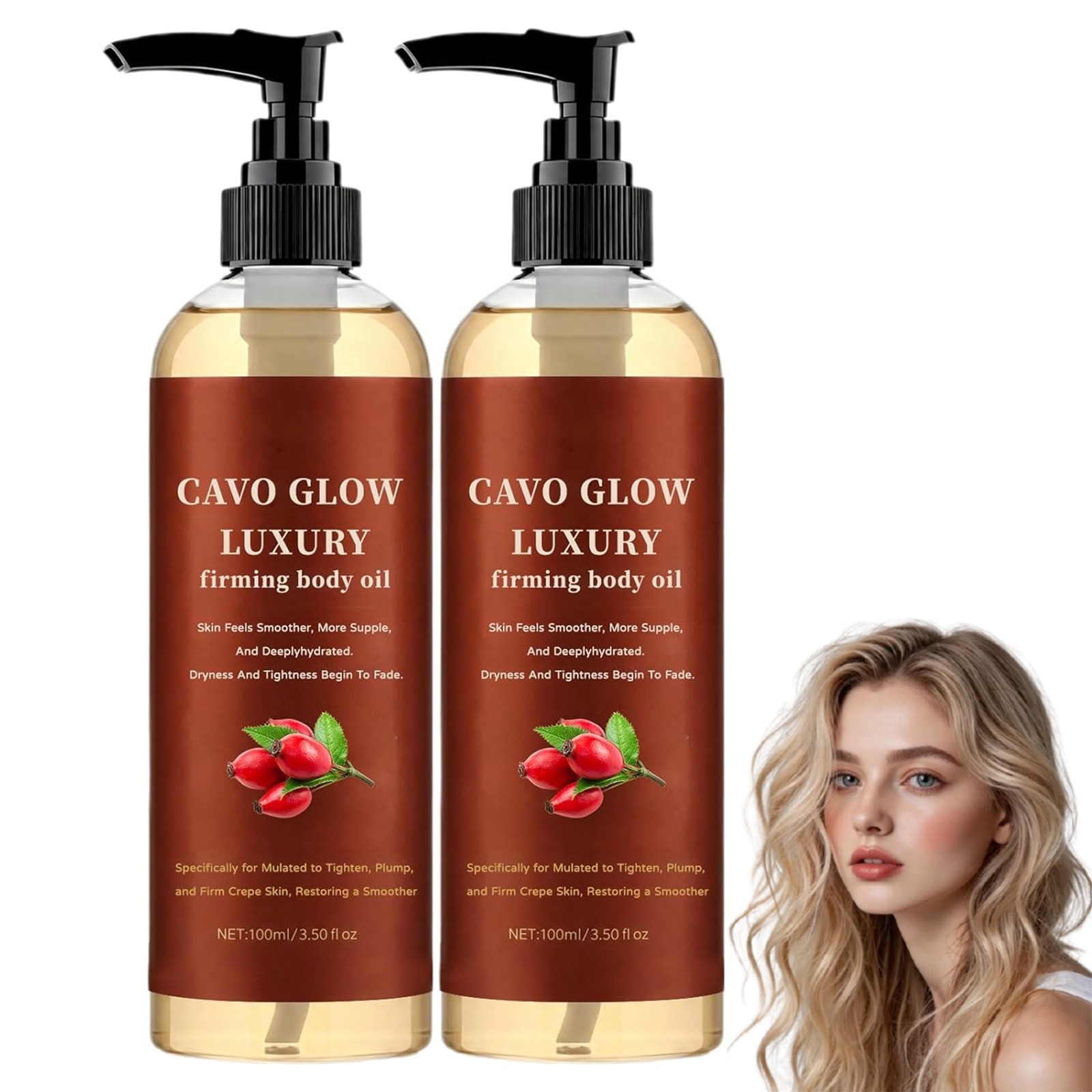 Cavo Glow Luxury Firming Body Oil Anti Crepe Skin Tightening Hydrating Glow Oil