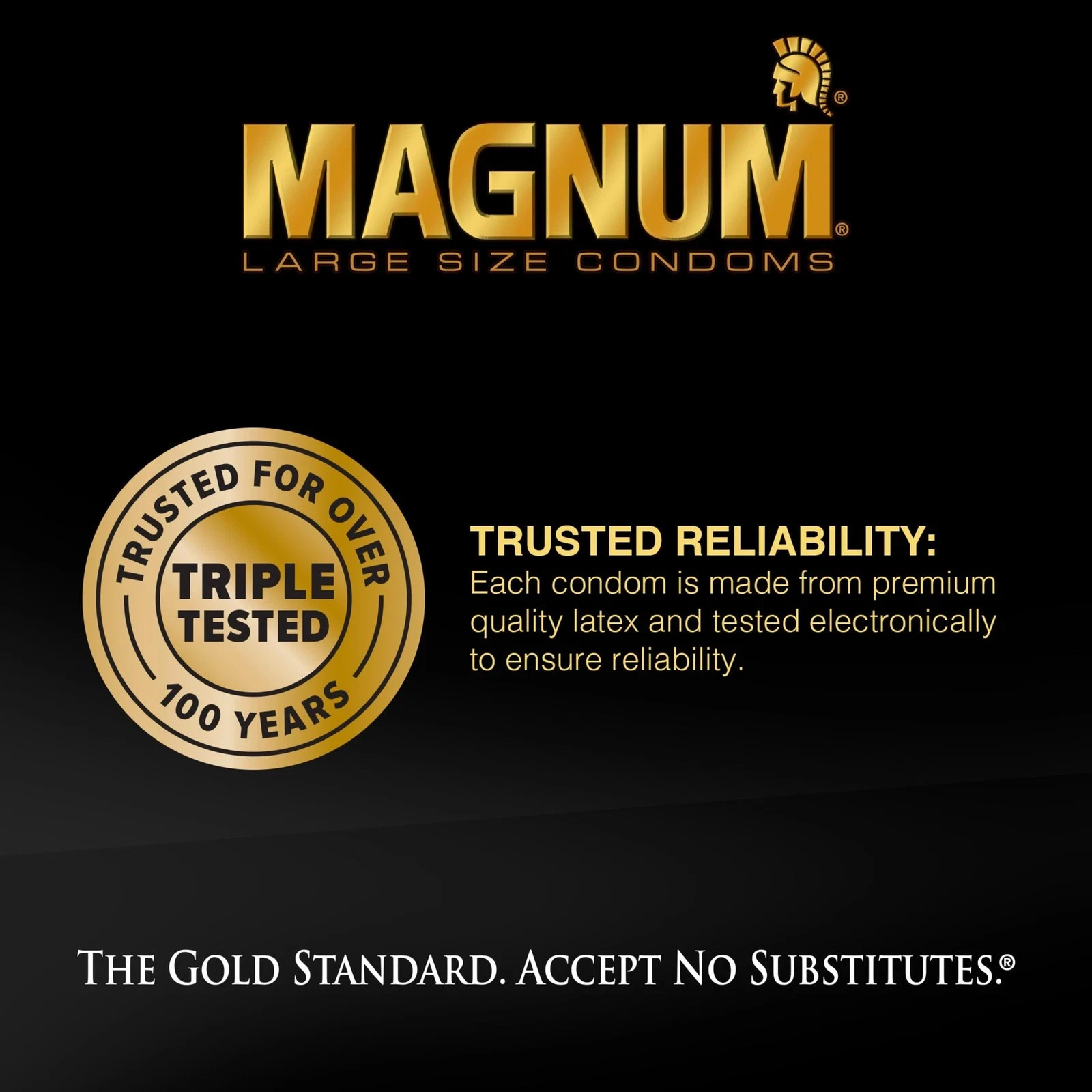TROJAN Magnum XL Lubricated Condoms – 12 Count Large Size Latex Condom