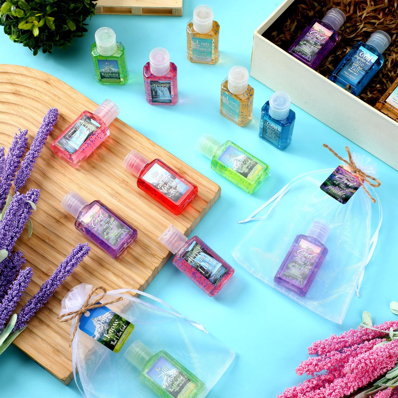 Frienda 72 Pcs Christian Hand Sanitizer Bulk Religious Travel Size Mini Hand