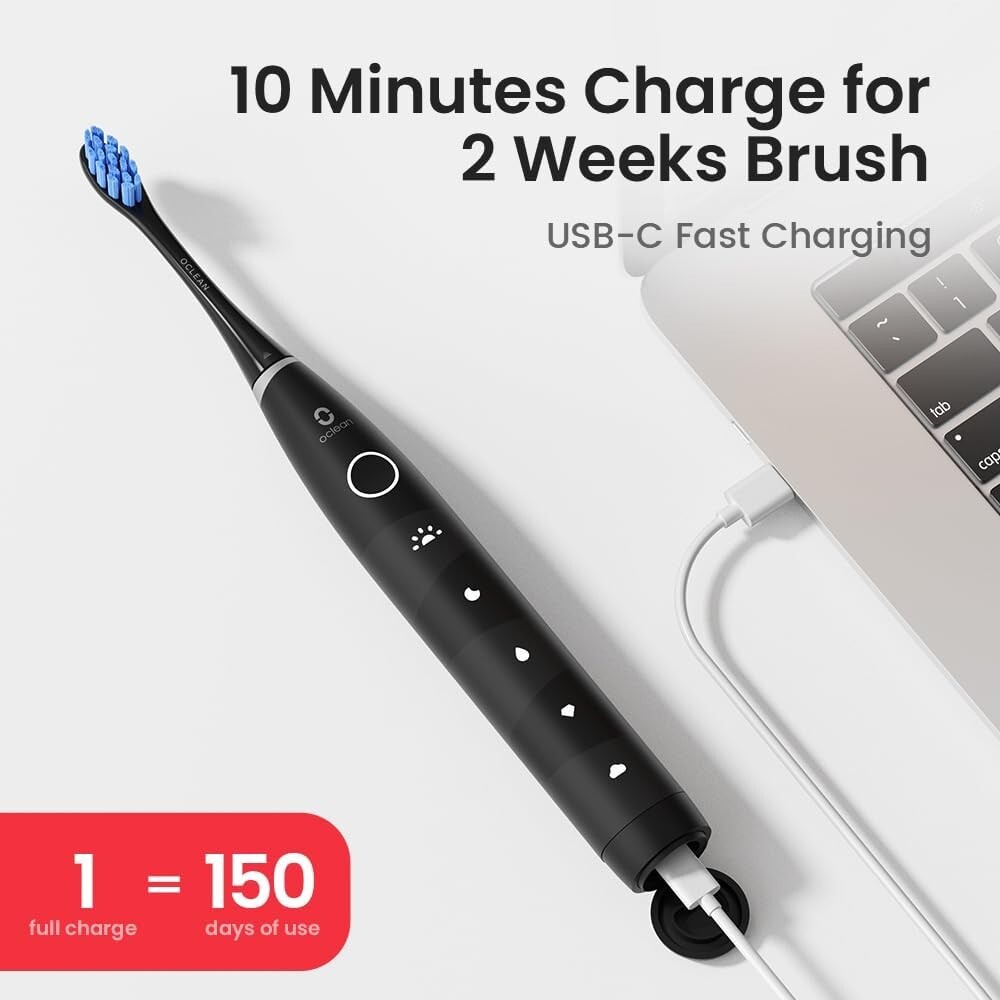 Oclean Electric Sonic Toothbrush for Adults, 6 Brush Heads, Travel Case, 5 Model