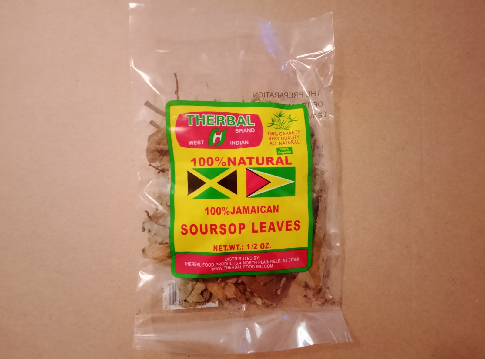 100% Natural Jamaican SOURSOP LEAVES Tea Corossol Guanabana Graviola Paw Paw 7g