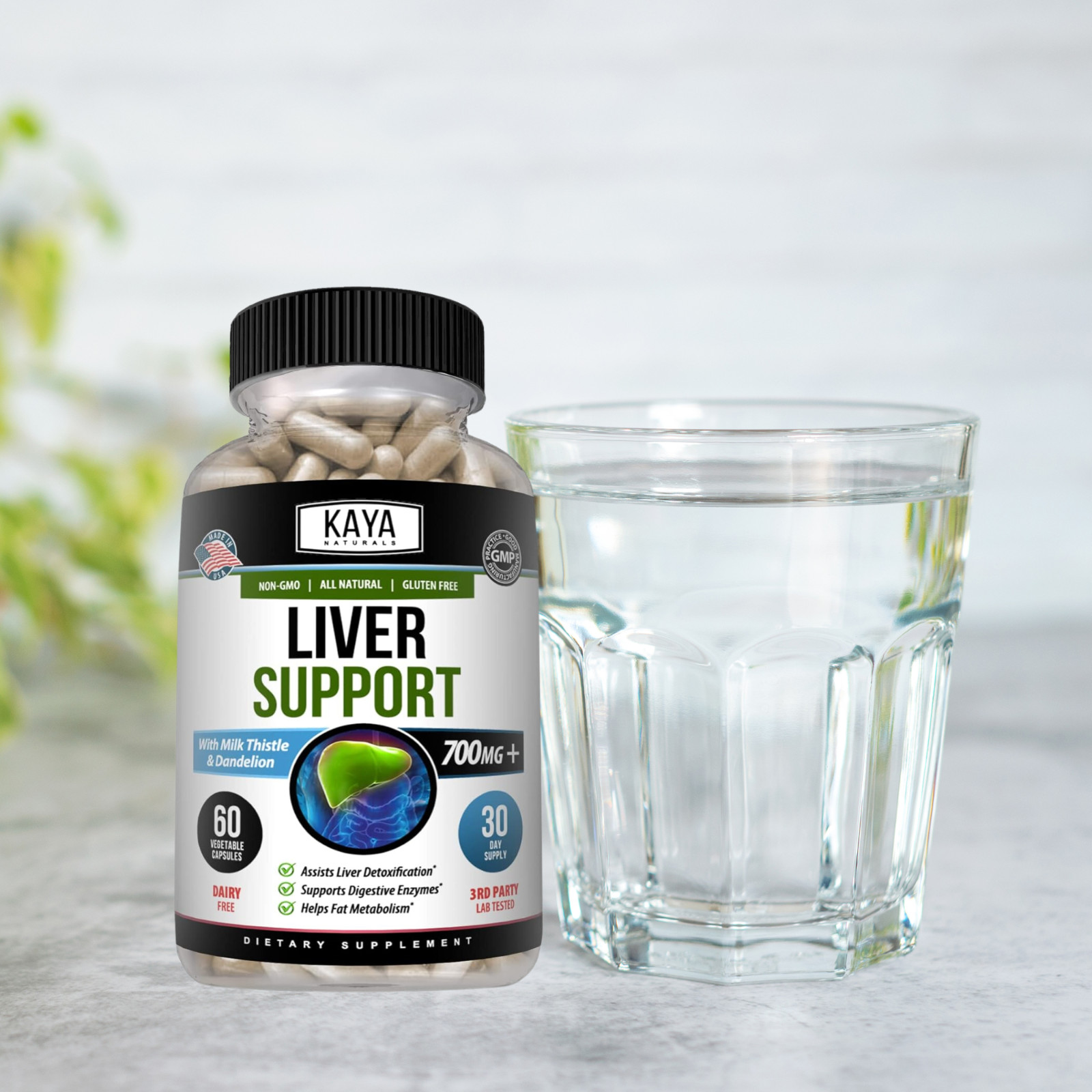 Liver Support, Cleanse, Detox & Repair Formula 22 Herbs Including Milk Thistle
