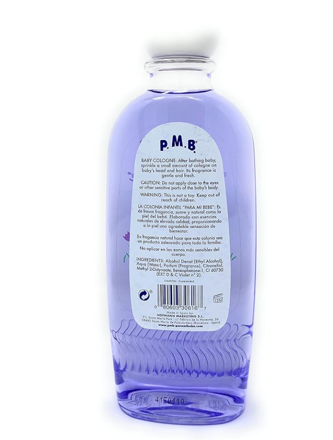 Para Mi Bebe Baby Cologne 8.3 oz, Gentle Violet Scent for Babies (Pack of 3)