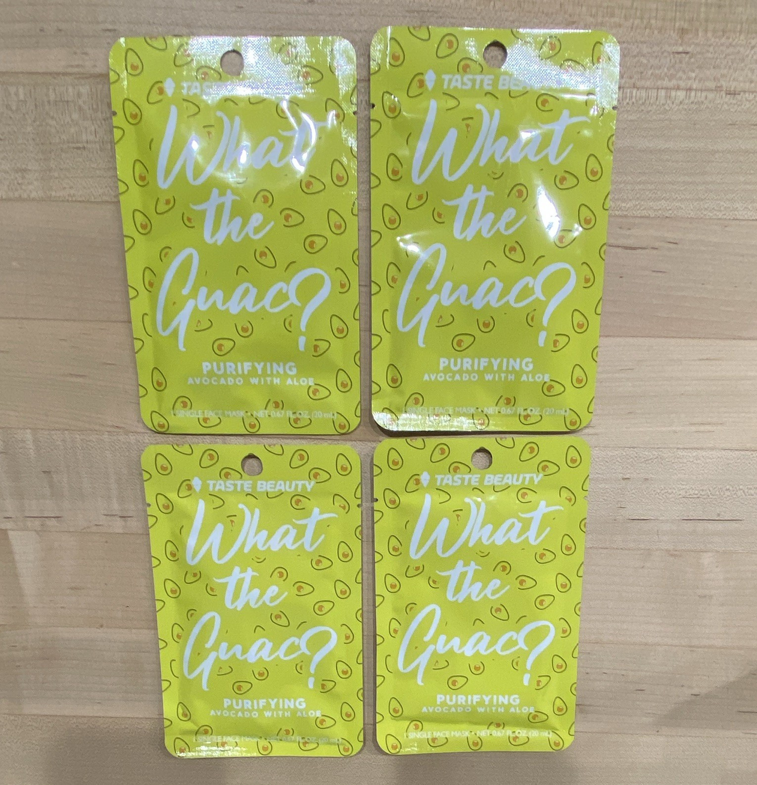 4 Taste Beauty What the Guac? Purifying Avocado Aloe Sheet Face Mask 0.67 fl oz