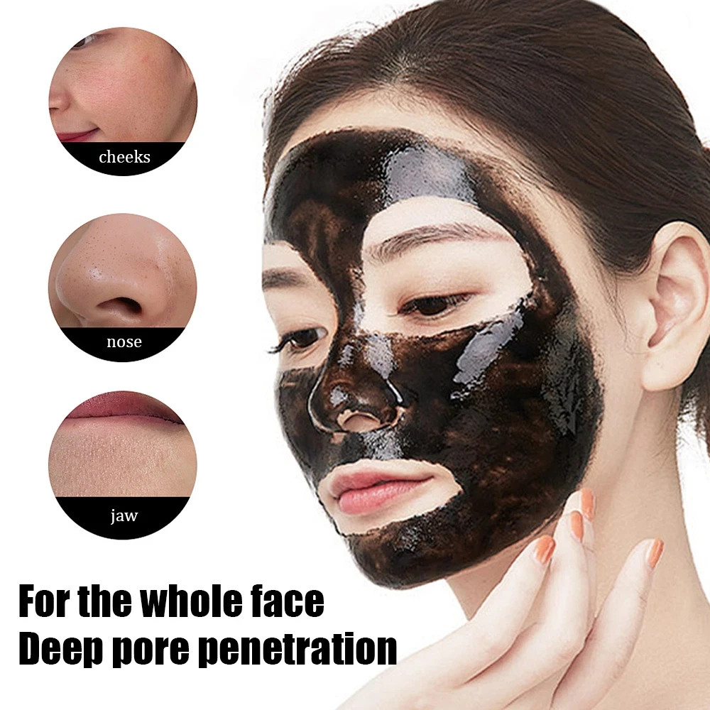 60g Bamboo Charcoal Black Mask Peel Off Deep Cleansing Blackhead Removal Face