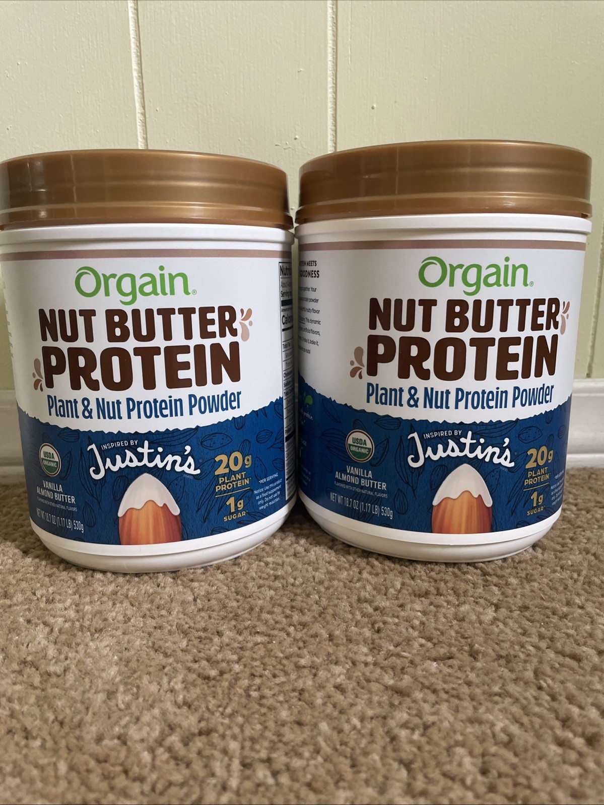 09/2026 Orgain X Justin’s ® Organic Vegan Nut Butter Protein Powder, Vanilla