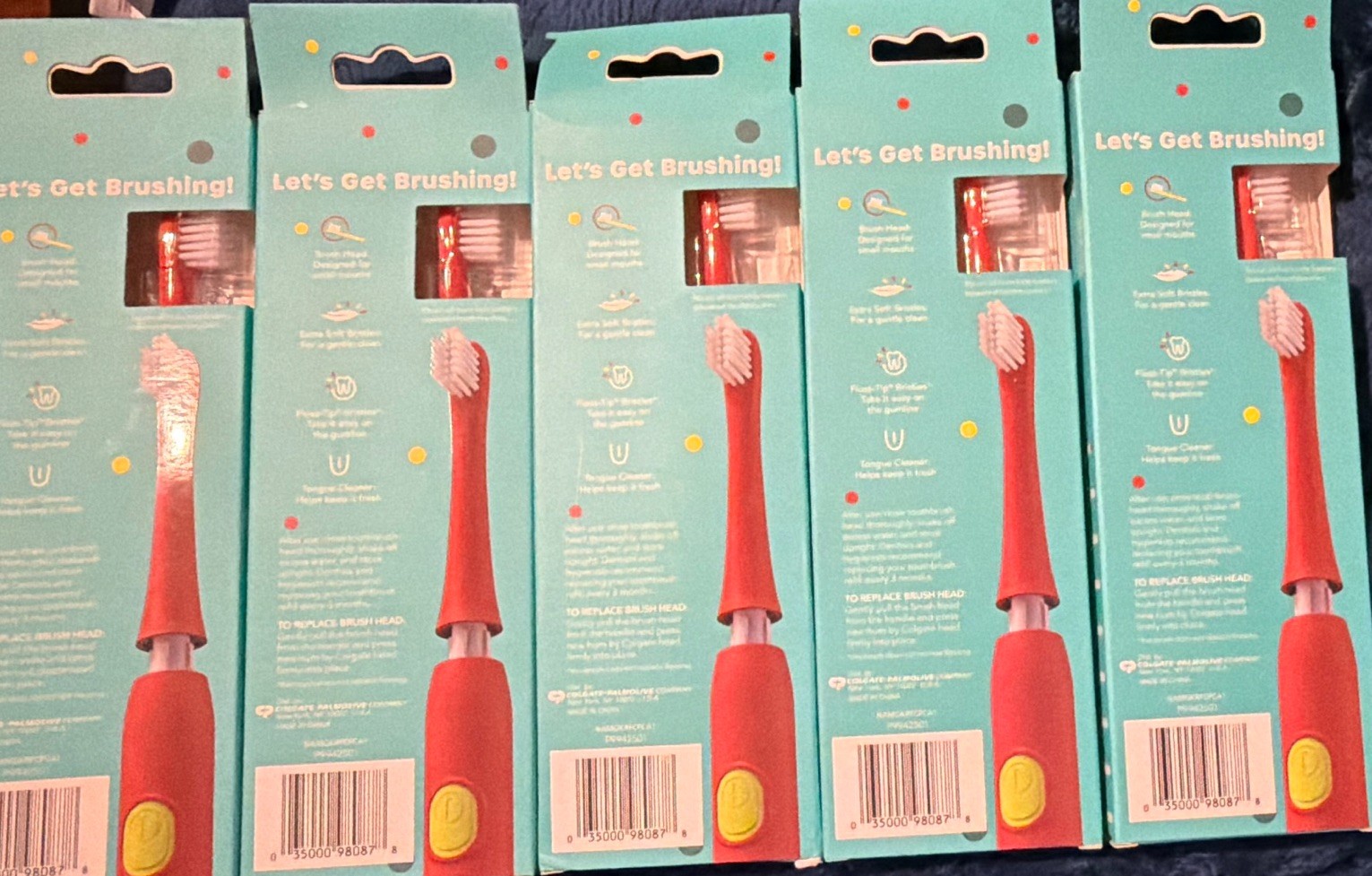 Lot of 5 Boxes Colgate Kids Hum Toothbrush Heads (2 replacement heads per pack)