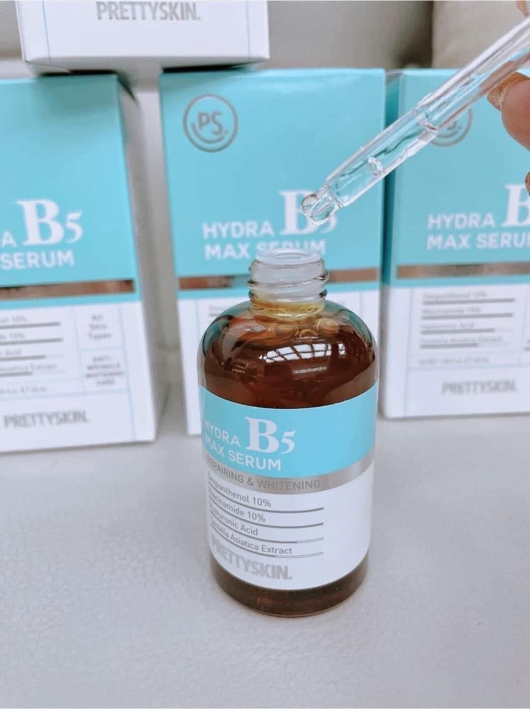 Prettyskin Hydra Max Serum B5-Skin Recovery Essence, Anti-Wrinkle, whitening