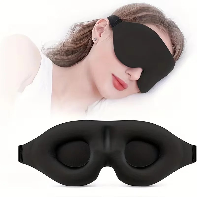 3D Travel Silk Eye Mask Sleeping Soft Padded Shade Cover Rest Relax Blindfold US