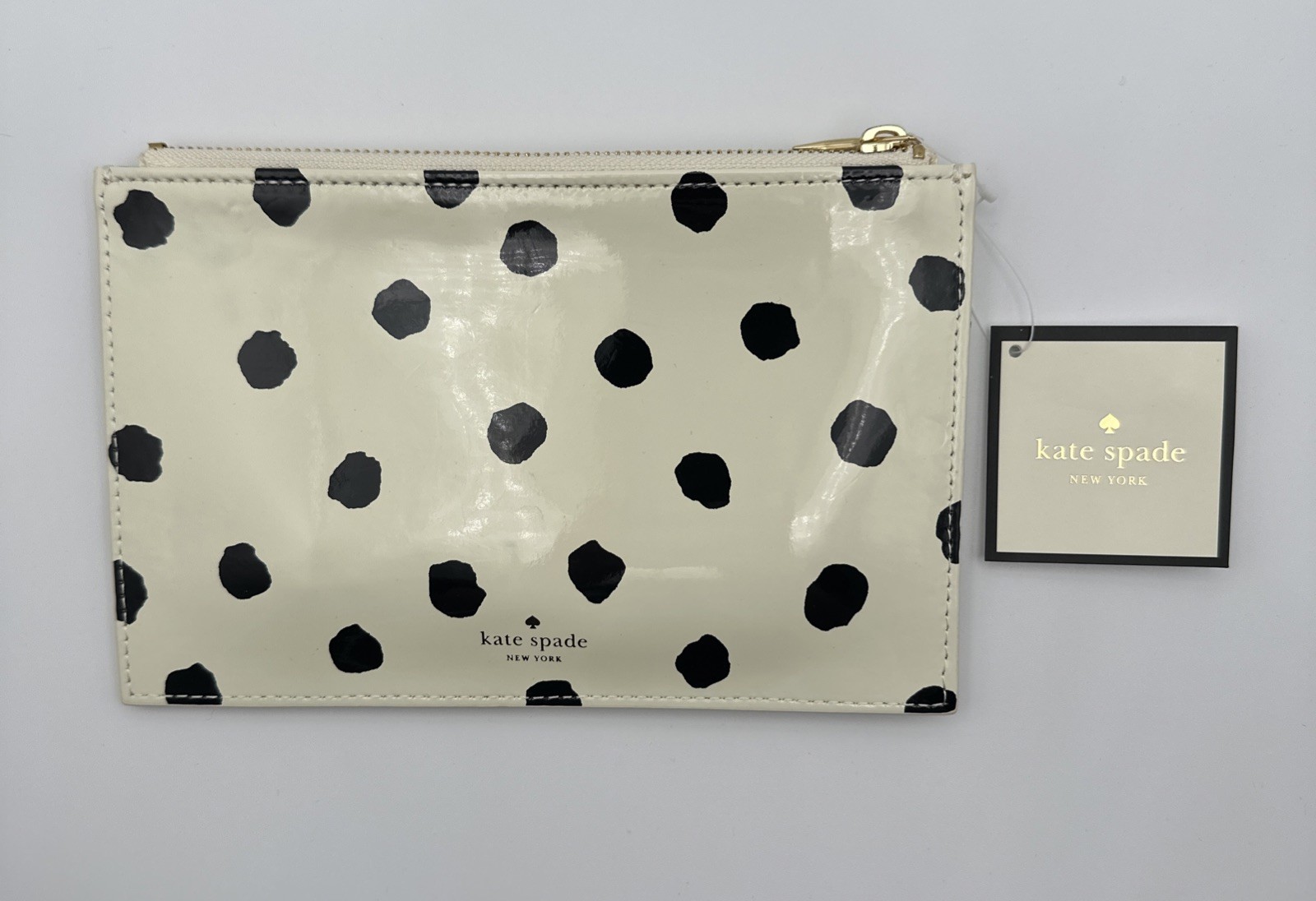 Kate Spade New York Spotty Dot Pencil Pouch Cosmetic Case New with Tags NWT