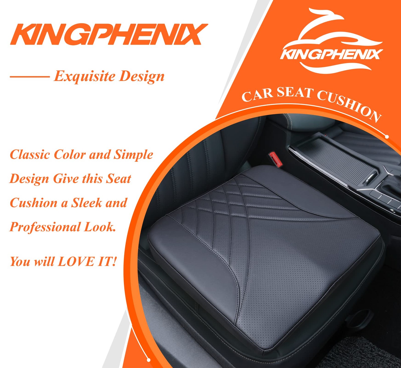 kingphenix Premium Car Seat Cushion, Memory Foam Driver Seat Cushion to Impro…