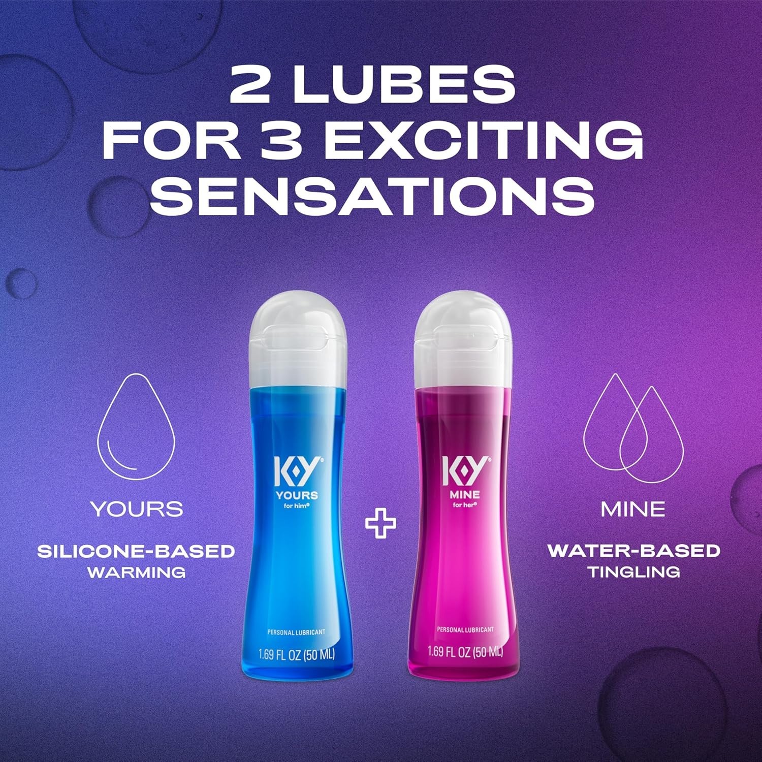 Tingling & Warming Yours & Mine Lubricant Set for Couples – Travel-Friendly
