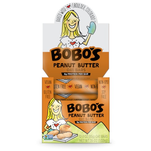 Bobo s Oat Bars Gluten Free, Vegan Peanut Butter Bar, 9 Pound, 48 Per Case