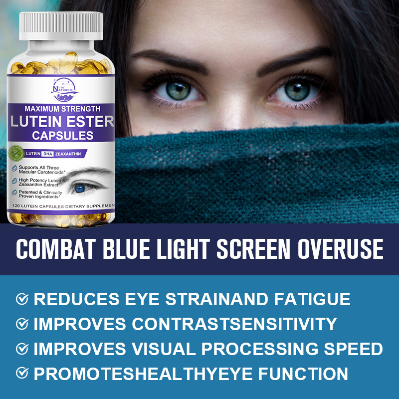 Lutein Capsules 20mg with Zeaxanthin | Eye Strain Relief & Vision Support 120pcs