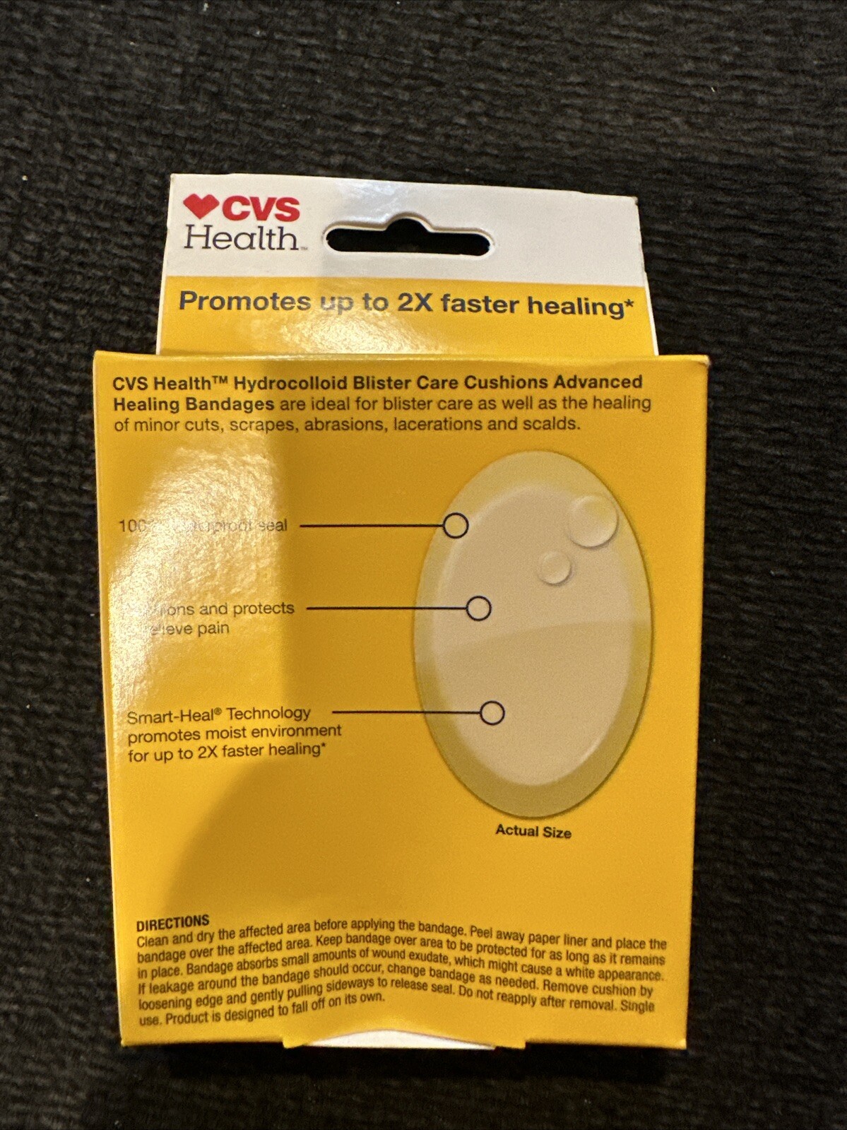 CVS Health Hydrocolloid Blister Care Cushions (6) One Size Heel Exp 04/01/2027