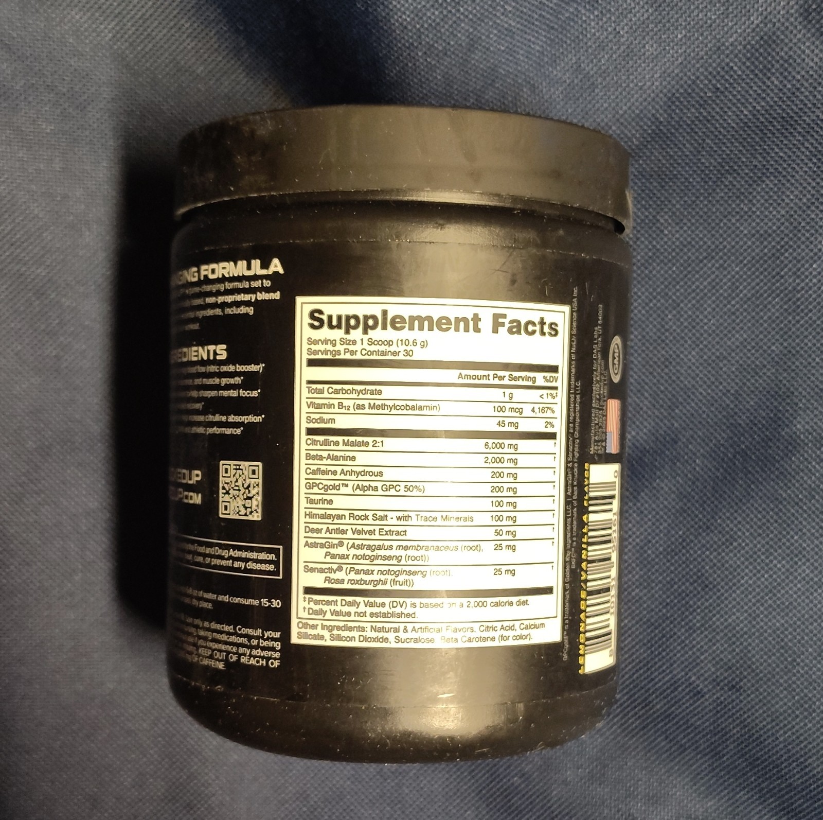 Bucked Up x BKFC Pre-Workout Powder 11.2 oz Sour Lollipop Flavor