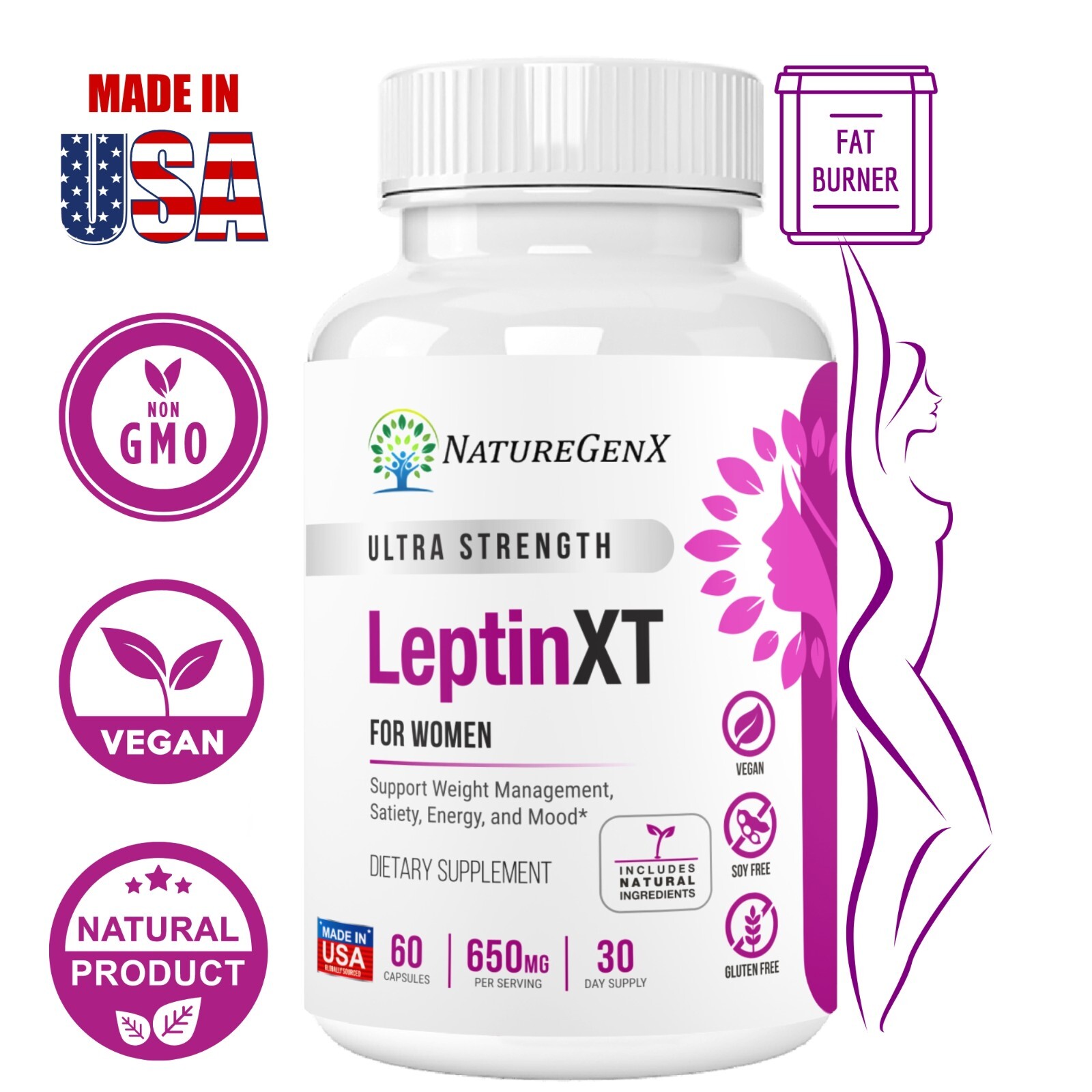 LEPTIN XT – Diet Pills that Work, Leptin Supplements for Weight Loss for Women