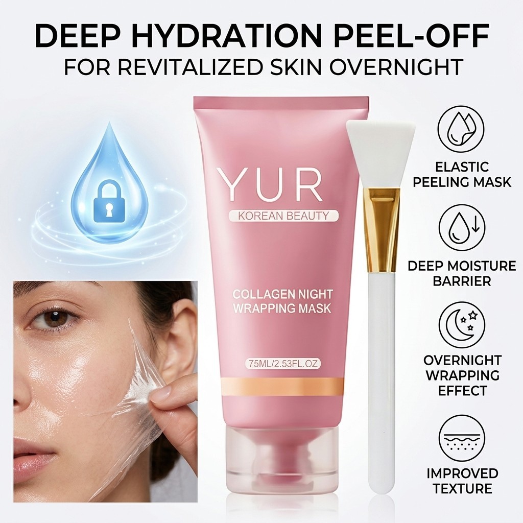 Yuri Korean Collagen Night Wrapping Mask 75ml Hydrating Sleeping Mask New In Box