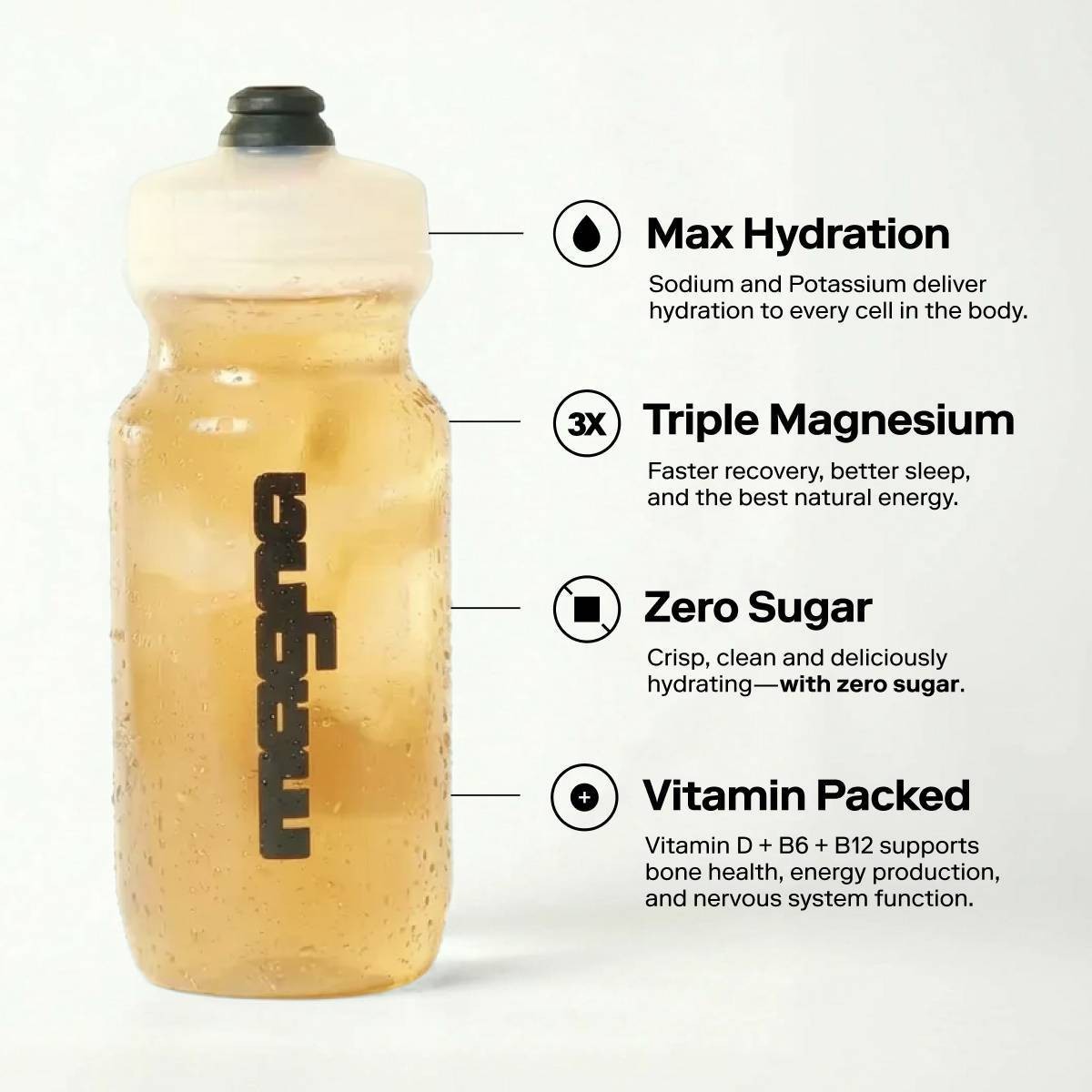 Magna Hydration Electrolyte Mix Stick Pack Dietary Powder – Apple Juice – 10ct