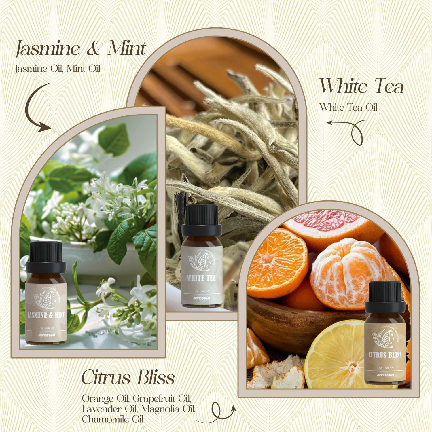 Hotel Diffuser Oils Gift Set – Hotel Essential Oils for Diffusers and Crafting –