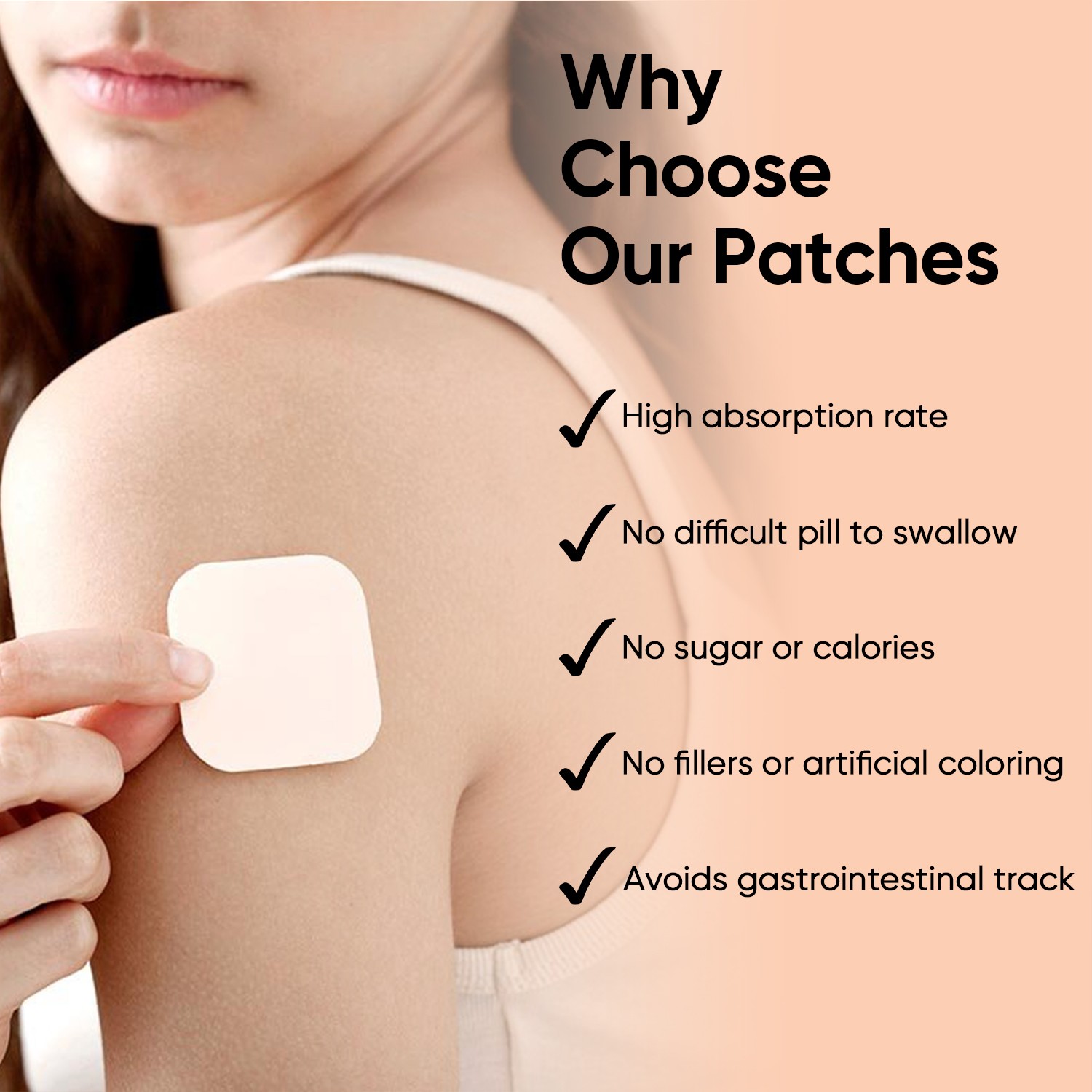 30 day Supply Vitamin B12 Patches B-12 Complex Energy Boost Patch Fitness 500mcg