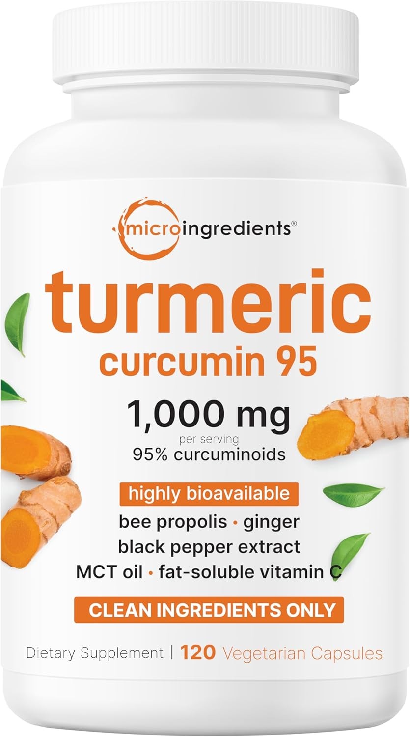 Micro Ingredients Turmeric Curcumin 95 2-Pack 1000mg Black Pepper 240 Capsules