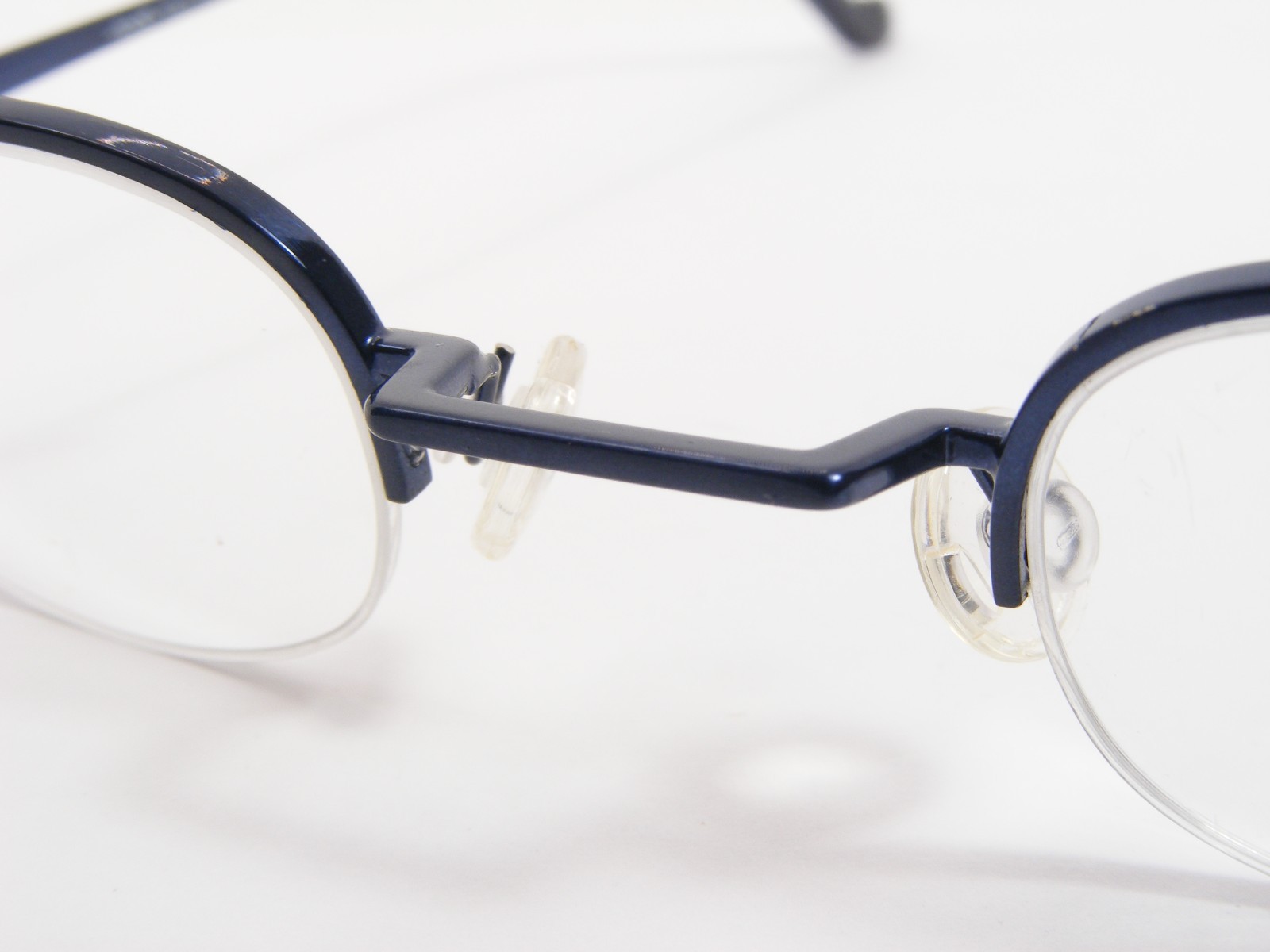 Vintage LOOK occhiali 1595 1530 Blue UNIQUE EYEGLASSES 37-25-135mm Italy (NOTES)