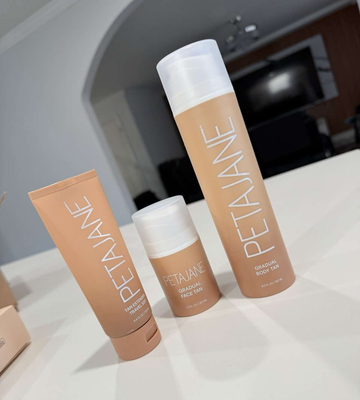 Peta Jane Gradual Tan Enhancer Set, Face & Full Body, Brown, Travel Size (3)