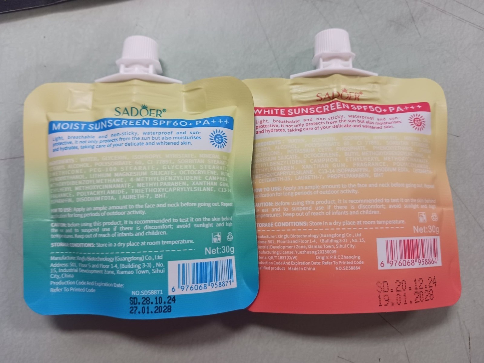 Sadoer Sunscreen SPF 60+ PA+++ SPF 50+ PA+++ NEW