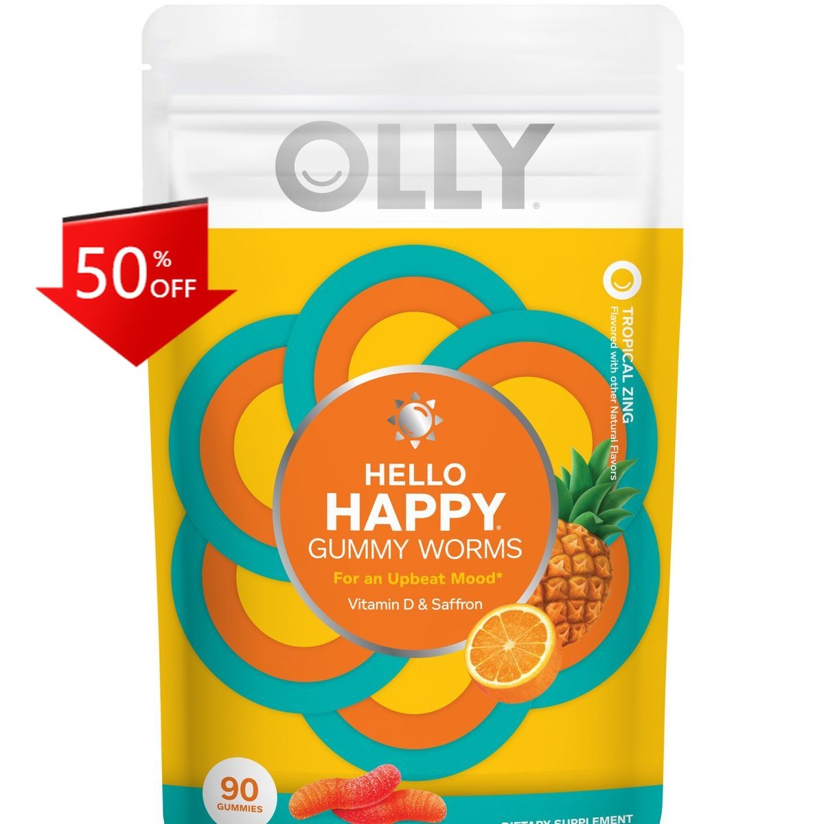 OLLY Hello Happy Multivitamins Gummies – 90ct: Vitamins Gummy